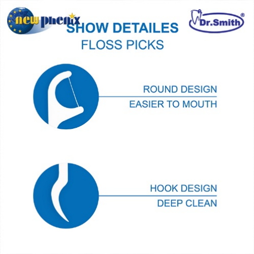 Portable 50 Dental Floss Picks Per Box (6)